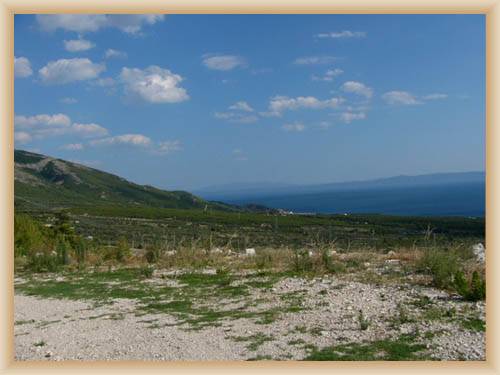 Sight from village Bast near Baska Voda