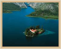 NP Krka - Small island with monastery