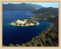 Island  Mljet - Monastery of Saint Mary on the islet in the Big Lake