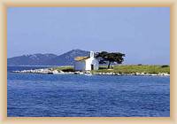 Pakoštane - Island and church of St. Justina